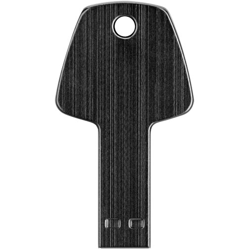 USB-Stick Schlüssel , schwarz MB , 8 GB , Aluminium MB , 5,70cm x 3,20cm x 0,30cm (Länge x Höhe x Breite), Bild 5