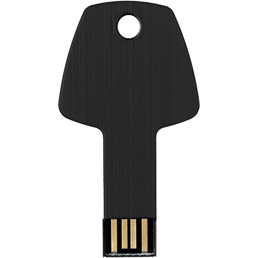 USB-Stick Schlüssel , schwarz MB , 4 GB , Aluminium MB , 5,70cm x 3,20cm x 0,30cm (Länge x Höhe x Breite), Bild 3