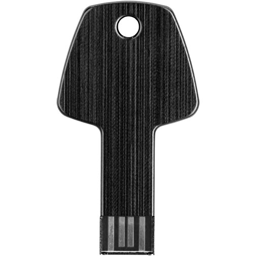 USB-Stick Schlüssel , schwarz MB , 2 GB , Aluminium MB , 5,70cm x 3,20cm x 0,30cm (Länge x Höhe x Breite), Bild 8
