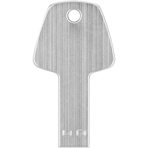USB-Stick Schlüssel , silber MB , 32 GB , Aluminium MB , 5,70cm x 3,20cm x 0,30cm (Länge x Höhe x Breite), Bild 4