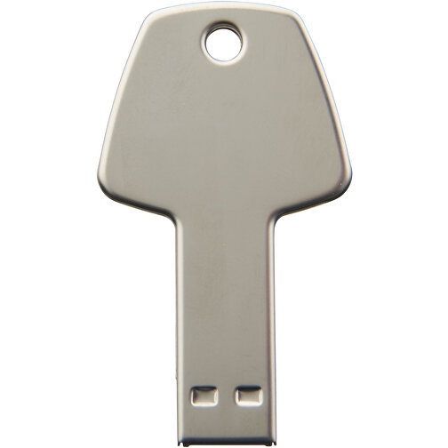 USB-Stick Schlüssel , silber MB , 1 GB , Aluminium MB , 5,70cm x 3,20cm x 0,30cm (Länge x Höhe x Breite), Bild 3