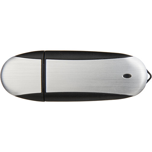 Memo USB-Stick , schwarz / silber MB , 32 GB , Kunststoff, Aluminium MB , 6,00cm x 2,40cm x 1,20cm (Länge x Höhe x Breite), Bild 3