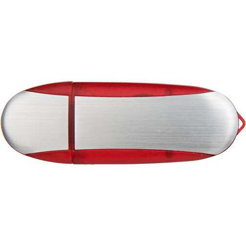 Memo USB-Stick , rot / silber MB , 8 GB , Kunststoff, Aluminium MB , 6,00cm x 2,40cm x 1,20cm (Länge x Höhe x Breite), Bild 9