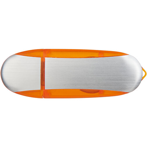 Memo USB-Stick , orange / silber MB , 8 GB , Kunststoff, Aluminium MB , 6,00cm x 2,40cm x 1,20cm (Länge x Höhe x Breite), Bild 7