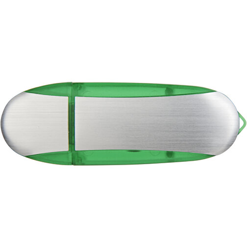Memo USB-Stick , apfelgrün / silber MB , 8 GB , Kunststoff, Aluminium MB , 6,00cm x 2,40cm x 1,20cm (Länge x Höhe x Breite), Bild 4