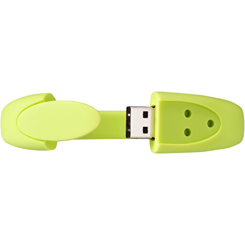 Bracelet USB-Stick , apfelgrün MB , 16 GB , Silikon Kunststoff MB , 24,40cm x 2,10cm x 1,10cm (Länge x Höhe x Breite), Bild 3