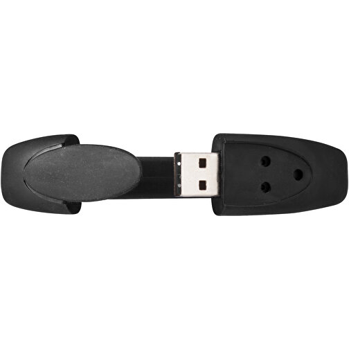 Bracelet USB-Stick , schwarz MB , 2 GB , Silikon Kunststoff MB , 24,40cm x 2,10cm x 1,10cm (Länge x Höhe x Breite), Bild 3