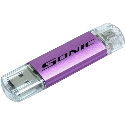 Silicon Valley On-the-Go USB-Stick , magenta MB , 8 GB , Aluminium MB , 6,90cm x 1,80cm x 0,70cm (Länge x Höhe x Breite), Bild 2