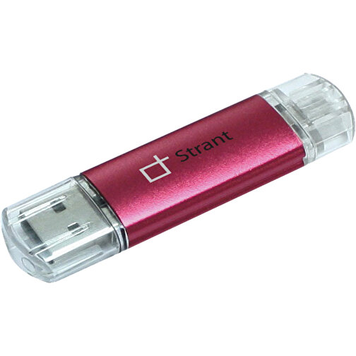 Silicon Valley On-the-Go USB-Stick , rot MB , 16 GB , Aluminium MB , 6,90cm x 1,80cm x 0,70cm (Länge x Höhe x Breite), Bild 2