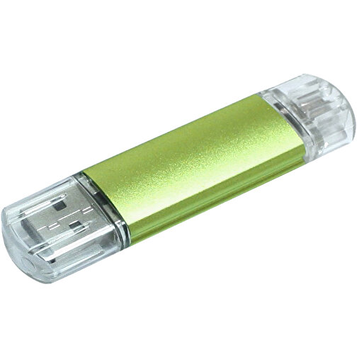 Silicon Valley On-the-Go USB-Stick , grün MB , 2 GB , Aluminium MB , 6,90cm x 1,80cm x 0,70cm (Länge x Höhe x Breite), Bild 1
