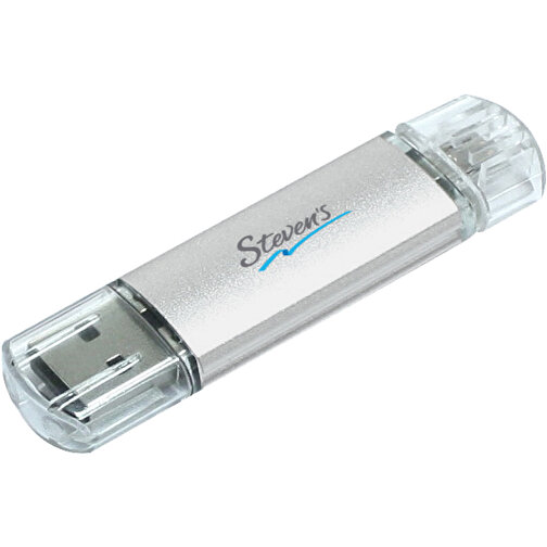 Silicon Valley On-the-Go USB-Stick , silber MB , 8 GB , Aluminium MB , 6,90cm x 1,80cm x 0,70cm (Länge x Höhe x Breite), Bild 2