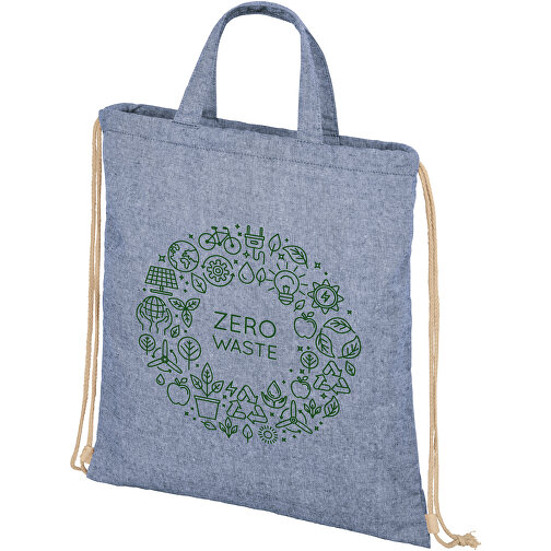 Plecak Pheebs z bawełnianym sznurkiem ściągającym z recyklingu o gramaturze 210 g/m², Obraz 2