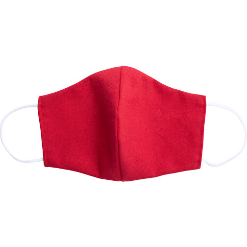 Wiederverwendbare Hygienemaske Liriax , rot, Äußere: 50% Baumwolle/ 50% Polyester. Innen: 100% Baumwolle, 24,00cm x 15,00cm (Länge x Breite), Bild 2