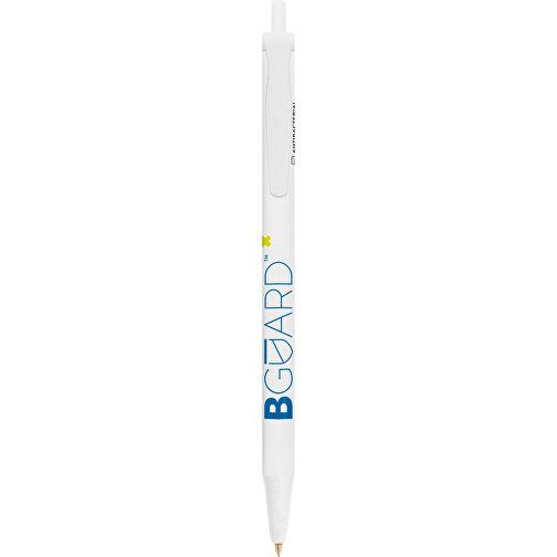 BIC® Clic Stic BGUARD™ Kugelschreiber , BiC, weiß, Kunststoff, 14,00cm x 1,20cm (Länge x Breite), Bild 1