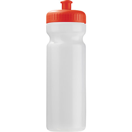 Sportflasche Bio 750ml , transparent rot, Bio PE, 24,80cm (Höhe), Bild 1