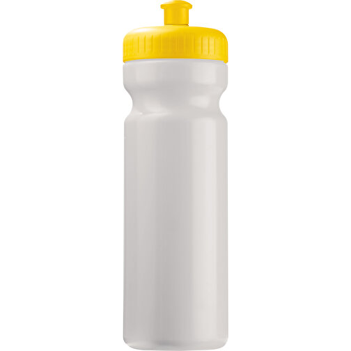 Sportflasche Bio 750ml , weiss / gelb, Bio PE, 24,80cm (Höhe), Bild 1
