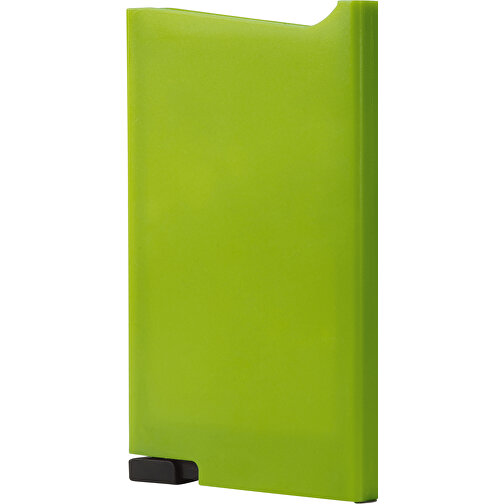 RFID Anti Skimming Kunststoff-Kartenhalter , hellgrün, ABS, 6,20cm x 9,80cm x 0,90cm (Länge x Höhe x Breite), Bild 1