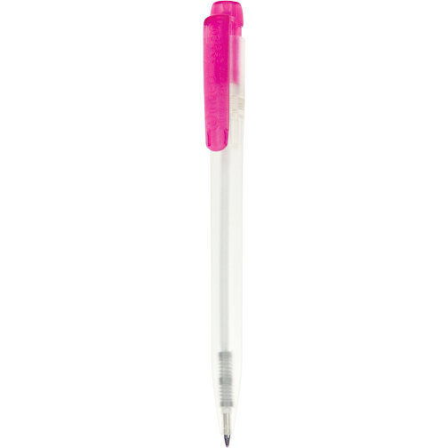 Kugelschreiber Ingeo TM Pen Clear Transparent , mattrosa, PLA, 13,30cm (Länge), Bild 1