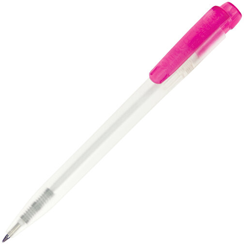 Kugelschreiber Ingeo TM Pen Clear Transparent , mattrosa, PLA, 13,30cm (Länge), Bild 2