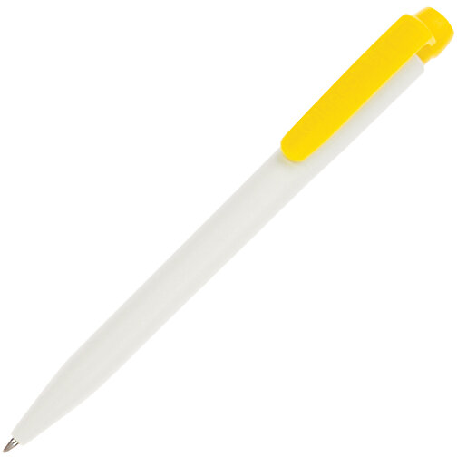 Kugelschreiber Ingeo TM Pen Hardcolour , weiß / gelb, PLA, 13,30cm (Länge), Bild 2