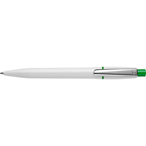Kugelschreiber Semyr Hardcolour , weiß / grün, ABS & Metall, 13,70cm (Länge), Bild 3