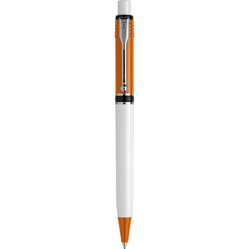 Kugelschreiber Raja Colour Hardcolour , orange / weiß, ABS & Metall, 14,00cm (Länge), Bild 1