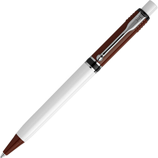 Kugelschreiber Raja Colour Hardcolour , weinrot / weiß, ABS & Metall, 14,00cm (Länge), Bild 2