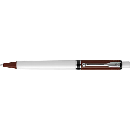 Kugelschreiber Raja Colour Hardcolour , weinrot / weiss, ABS & Metall, 14,00cm (Länge), Bild 3