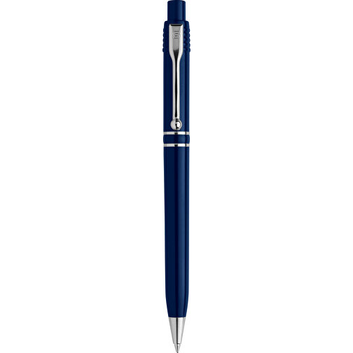 Kugelschreiber Raja Chrome Hardcolour , dunkelblau, ABS & Metall, 14,00cm (Länge), Bild 1