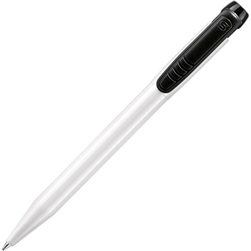 Kugelschreiber Pier Hardcolour , weiss / schwarz, ABS, 13,60cm (Länge), Bild 2