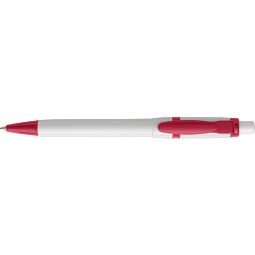 Kugelschreiber Olly Hardcolour , weiss / rosé, ABS, 13,80cm (Länge), Bild 3