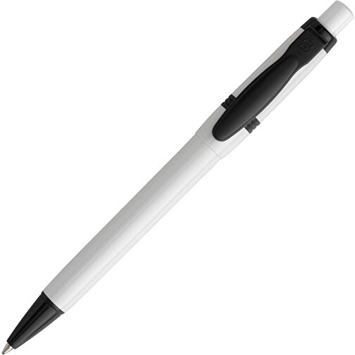 Kugelschreiber Olly Hardcolour , weiss / schwarz, ABS, 13,80cm (Länge), Bild 2