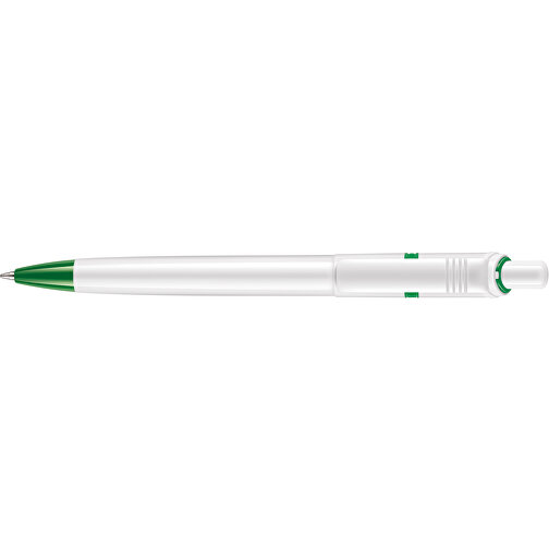 Kugelschreiber Ducal Hardcolour , weiß / grün, ABS, 13,80cm (Länge), Bild 3