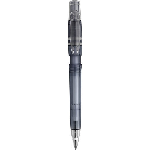 Kugelschreiber Nora Clear Transparent , transparent grau, ABS, 14,00cm (Länge), Bild 1
