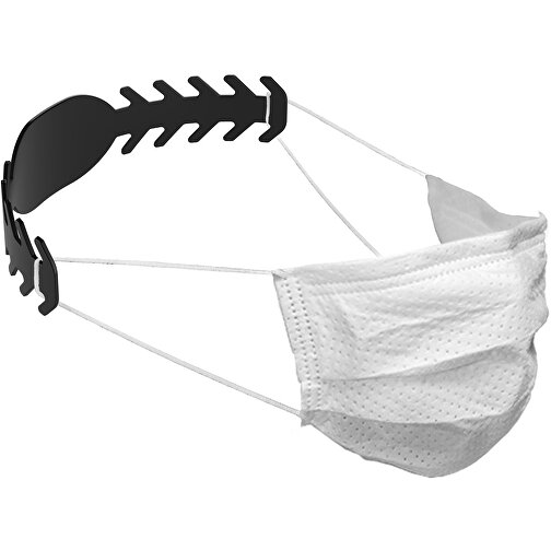 Maskenhalterung 'Comfort', Medium , schwarz, Kunststoff, 14,50cm x 2,50cm (Länge x Breite), Bild 1