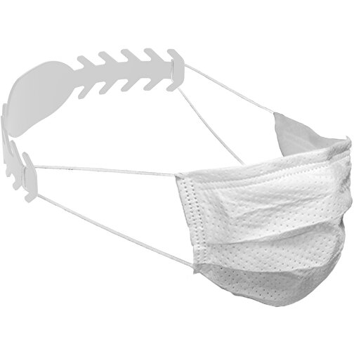 Maskenhalterung 'Comfort', Medium , weiß, Kunststoff, 14,50cm x 2,50cm (Länge x Breite), Bild 1