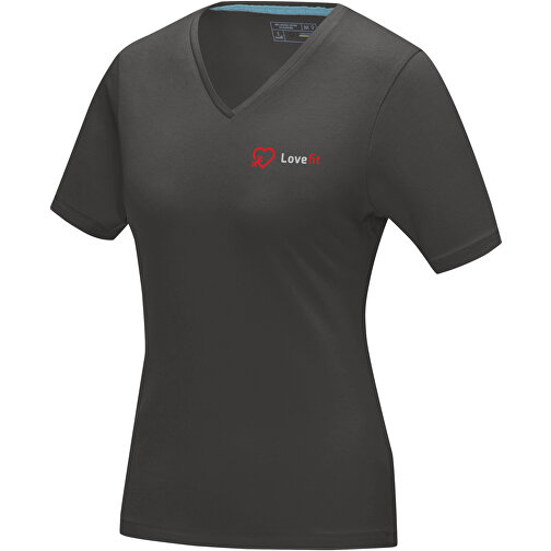 Kawartha T-Shirt Für Damen Mit V-Ausschnitt , Green Concept, storm grey, Single jersey Strick 95% Bio Baumwolle, 5% Elastan, 200 g/m2, L, , Bild 2