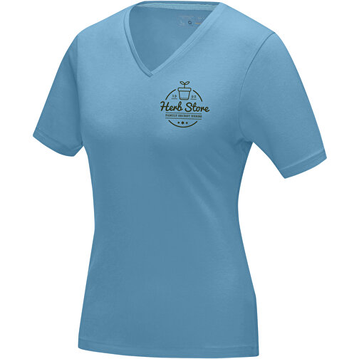 Kawartha T-Shirt Für Damen Mit V-Ausschnitt , Green Concept, nxt blau, Single jersey Strick 95% Bio Baumwolle, 5% Elastan, 200 g/m2, XL, , Bild 2