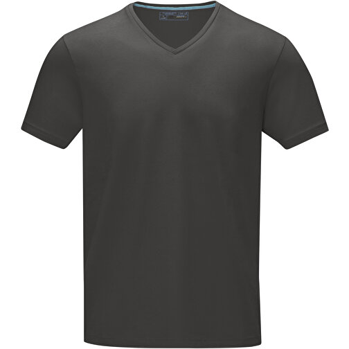 Kawartha T-Shirt Für Herren Mit V-Ausschnitt , Green Concept, storm grey, Single jersey Strick 95% Bio Baumwolle, 5% Elastan, 200 g/m2, M, , Bild 3