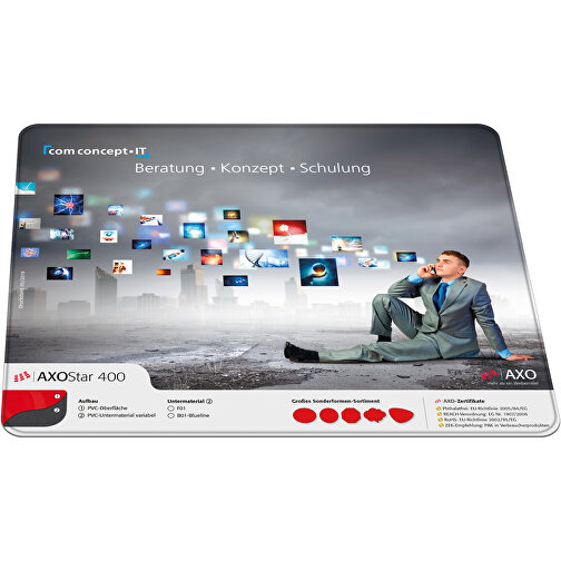 AXOPAD® AXOStar 600 Tapis de paiement Blueline, rectangulaire 24 x 19,5 cm, épaisseur 1,6 mm, Image 1