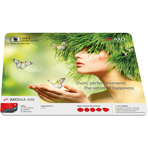 AXOPAD® Skrivbordsunderlägg AXOStick 500, 42 x 29,7 cm rektangulärt, 0,5 mm tjockt, Bild 1
