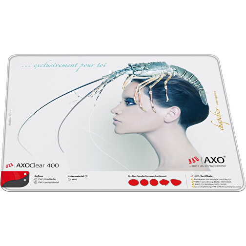 AXOPAD® Skrivbordsunderlägg AXOClear 500, 60 x 42 cm rektangulärt, 0,9 mm tjockt, Bild 1