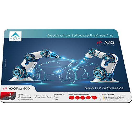 AXOPAD® Mousepad AXOFast 400, prostokatny 24 x 19,5 cm, grubosc 1 mm, Obraz 1