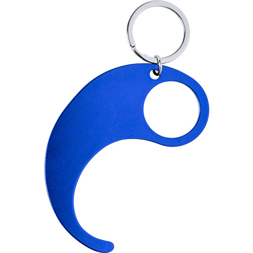 Schlüsselanhänger Anticontact Kozko , blau, Aluminium, 5,10cm x 0,50cm x 7,80cm (Länge x Höhe x Breite), Bild 1