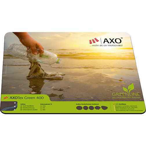 AXOPAD® Mousepad AXOTex Green 400, 24 x 19,5 cm rektangulær, 1,5 mm tyk, Billede 1