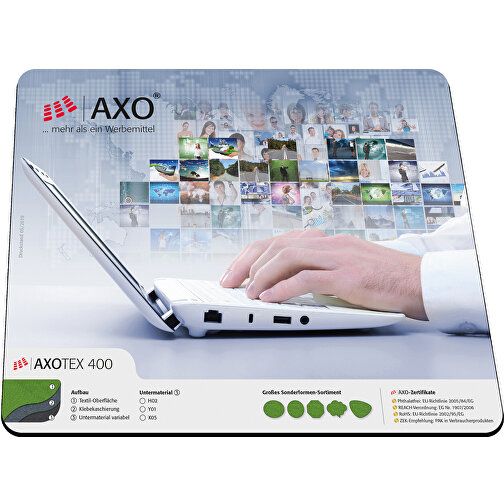 AXOPAD® Mousepad AXOTex 400, 20 x 20 cm kvadratisk, 2,4 mm tyk, Billede 1