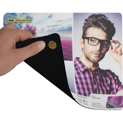 AXOPAD® Mousepad AXOSoft 400, kwadrat 20 x 20 cm, grubosc 2,5 mm, Obraz 2