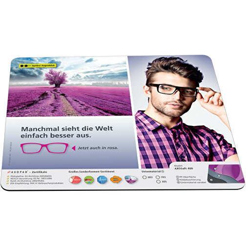 AXOPAD® Mousepad AXOSoft 400, 24 x 19,5 cm rektangulær, 1,6 mm tyk, Billede 1