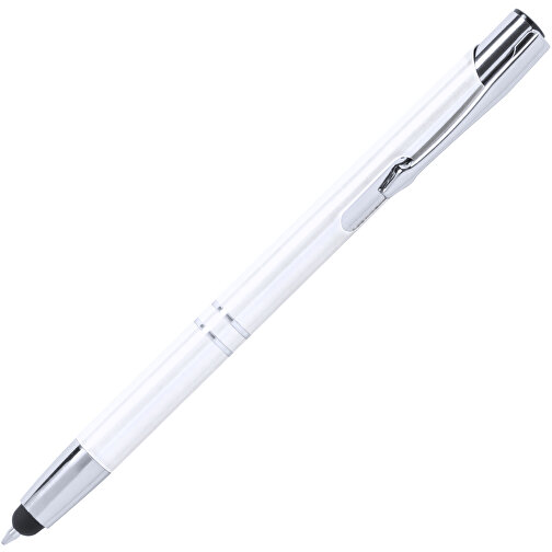 Kugelschreiber Pointer Mitch , weiß, Aluminium, 13,90cm (Breite), Bild 2