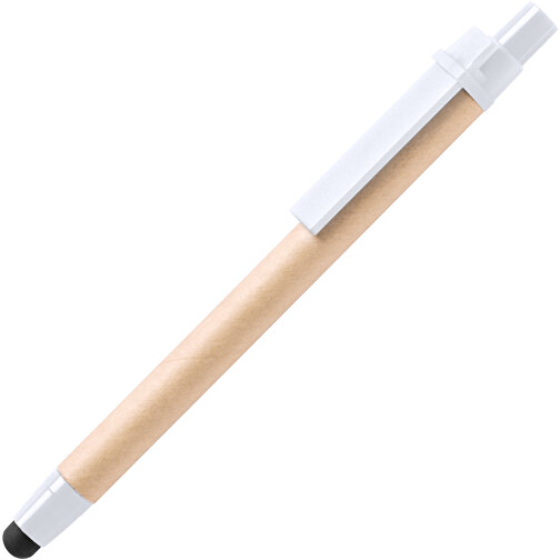 Kugelschreiber Pointer Than , weiss, Reclycling Pappe, 13,80cm (Breite), Bild 2